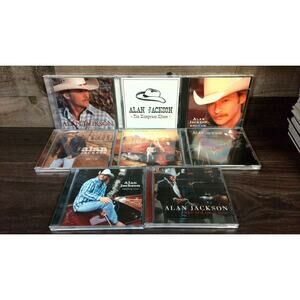 Alan Jackson CD Lot Of 8 Bluegrass Drive What I Do Red On A Rose